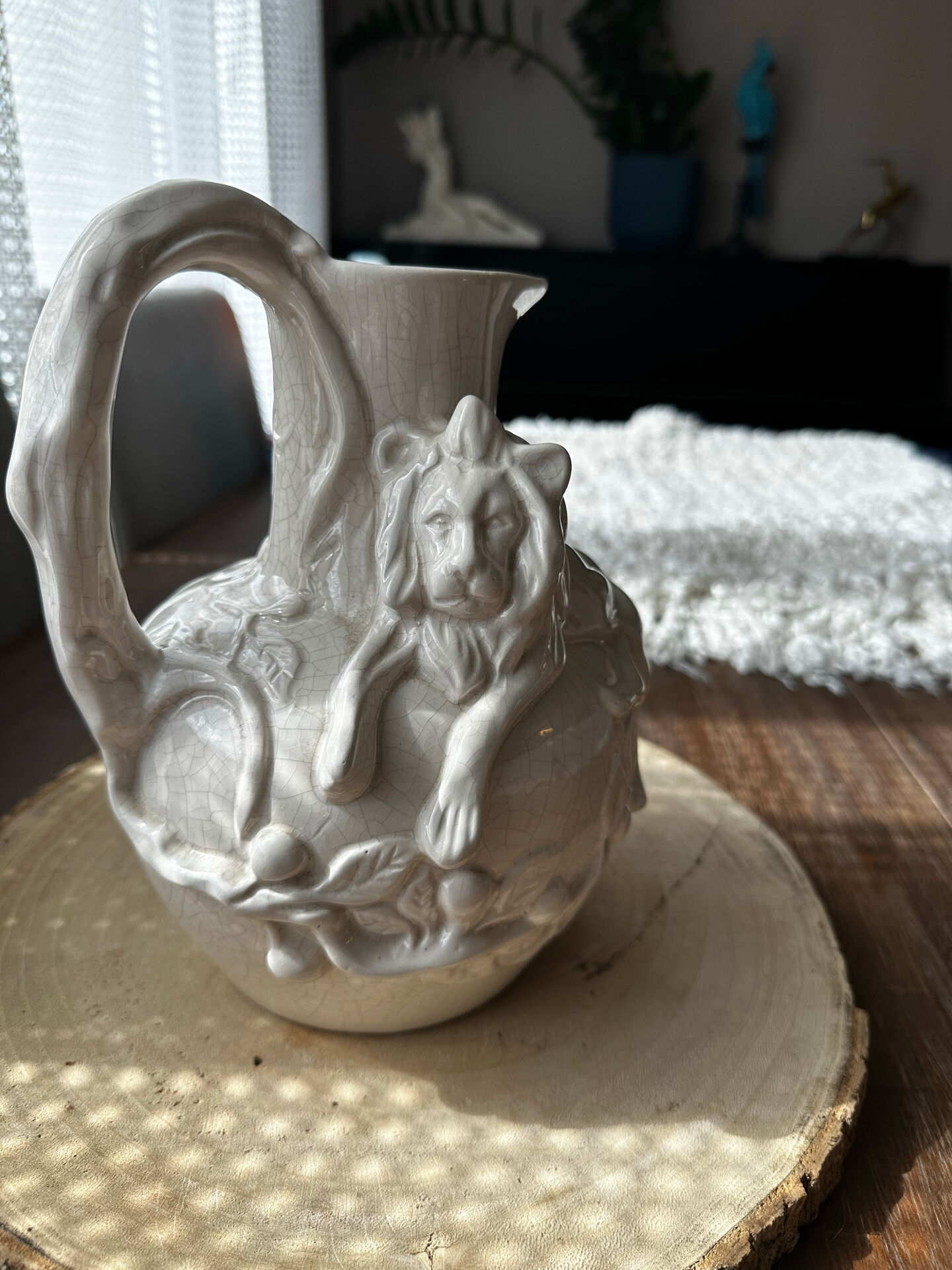 Superb Art Nouveau pitcher/jug/vase in ceramic La Louvière sign