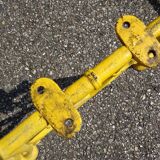 Pair of cast iron garden bench posts circa 1930