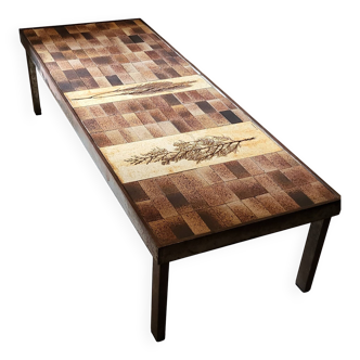 Table basse signée Roger Capron