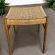 Tabouret scandinave en bois et corde, années 50-60