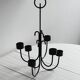 Black metal pendant chandelier.