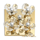 Brass wall lamp with glass prisms