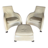Fauteuils & Ottomane “Loge” Gérard Van den Berg pour  Montis, 1980’s