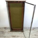 Atypical old wooden and metal wall display case