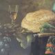 Tableau nature morte reproduction vintage cadre bois