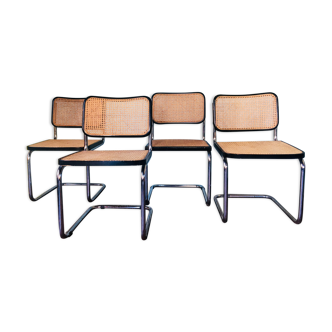 Suite of 4 chairs B32 by Marcel Breuer 70