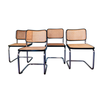 Suite de 4 chaises B32 de Marcel Breuer années 70