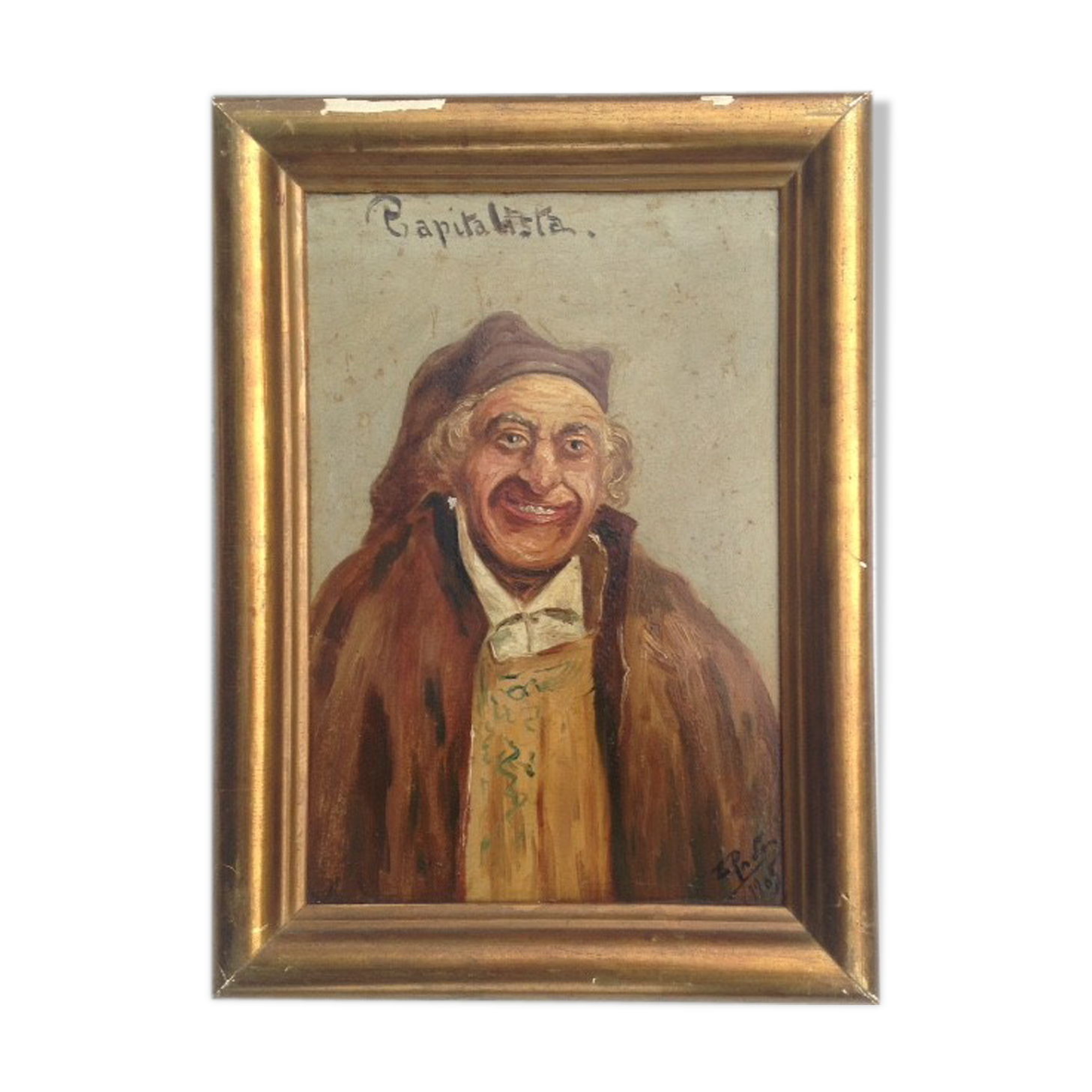 Oil on canvas signed Capitalista 1905