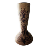 Vallauris stoneware vase signed