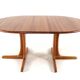 Table à manger ronde extensible 2x 'Hune' - teck massif - design danois