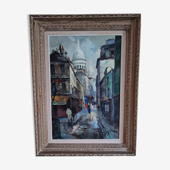 Peinture Montmartre, année 60