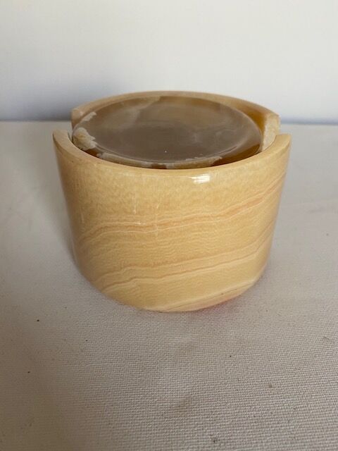 Set of 6 onyx glasses coasters