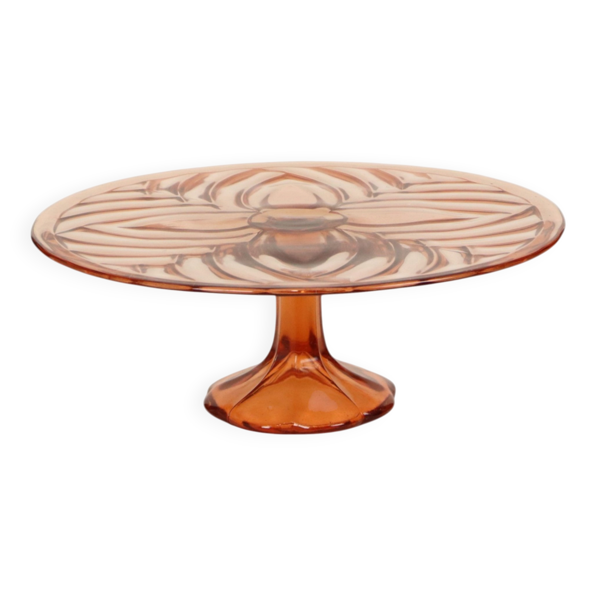 Pink and Orange Art Deco Cake Platter / Pastry Dish VSL 33cm