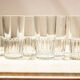 6 vintage high glasses