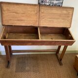 Solid oak school desk