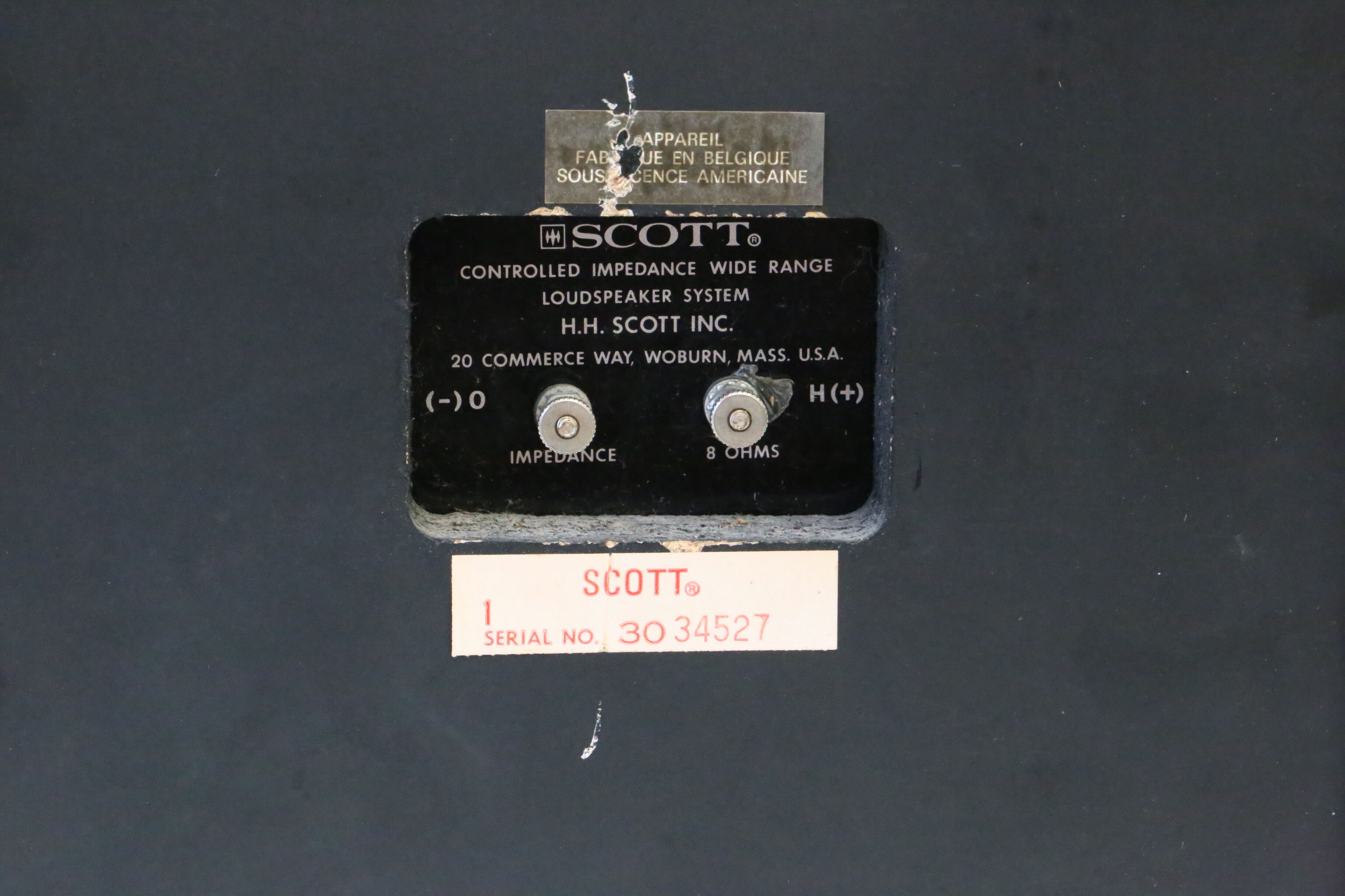 Scott s176b acoustic speakers, real vintage, made in Belgium