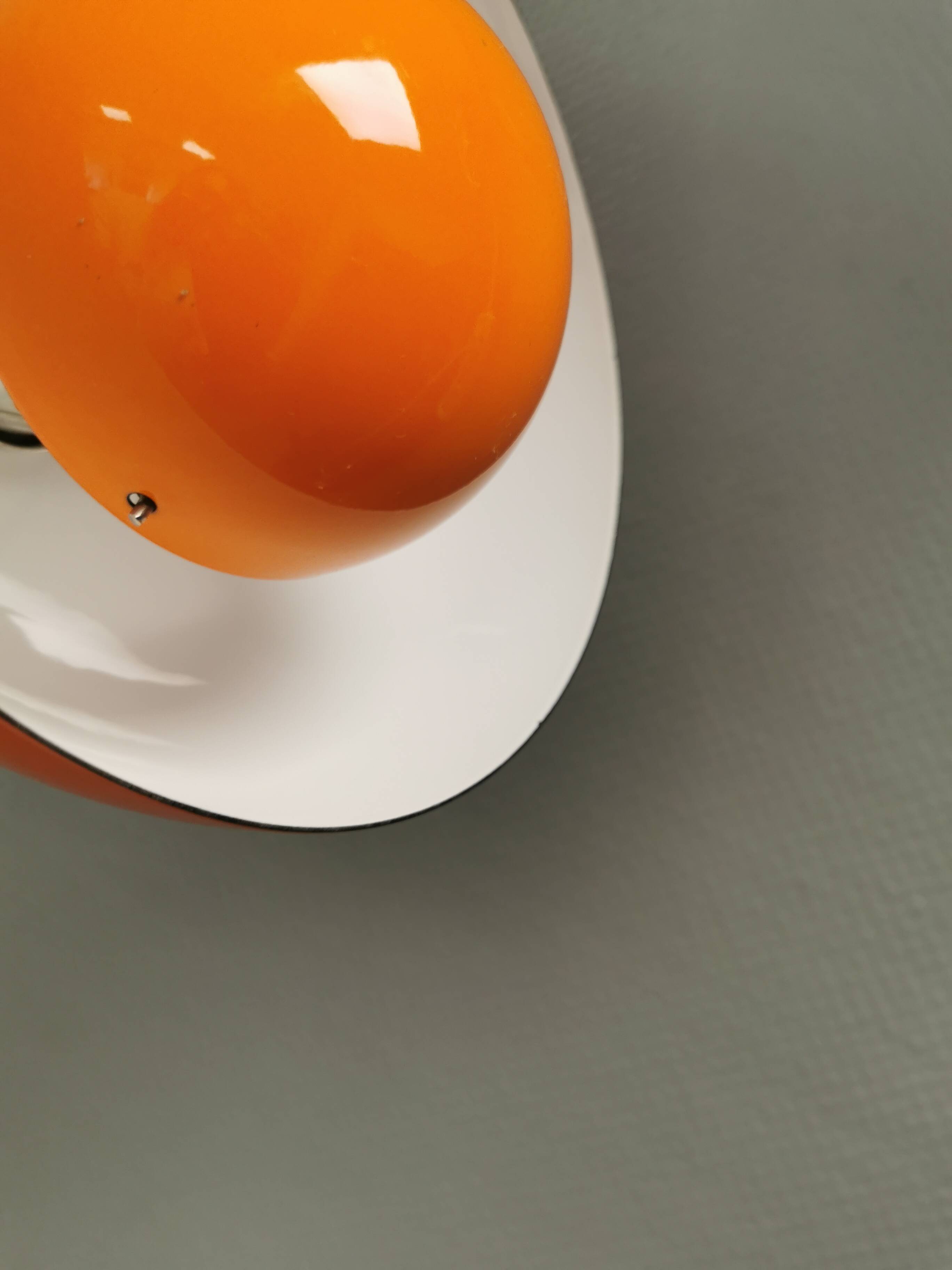 One of the original Flowerpot vp1 enamel lamps, designed by Verner Panton.