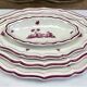 Ancien plat rond Gien modèle Paysages roses 1938 1960
