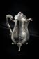 Silver-plated metal verseuse by Christofle, Marly model, Rocaille ornaments.