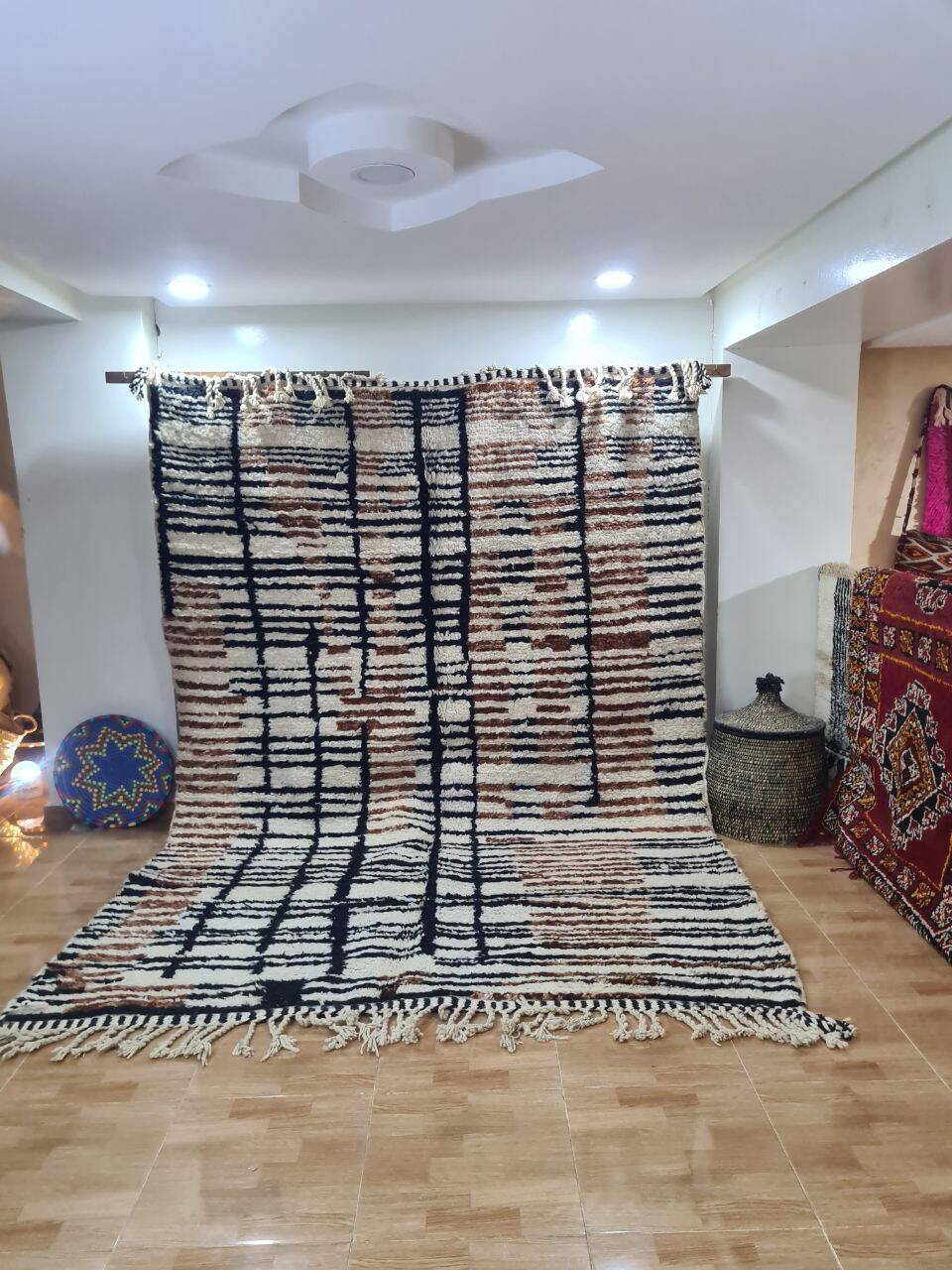 Handmade wool Berber rug 300X200 cm