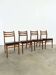 Lot de 4 chaises scandinaves hêtre et skai 60s