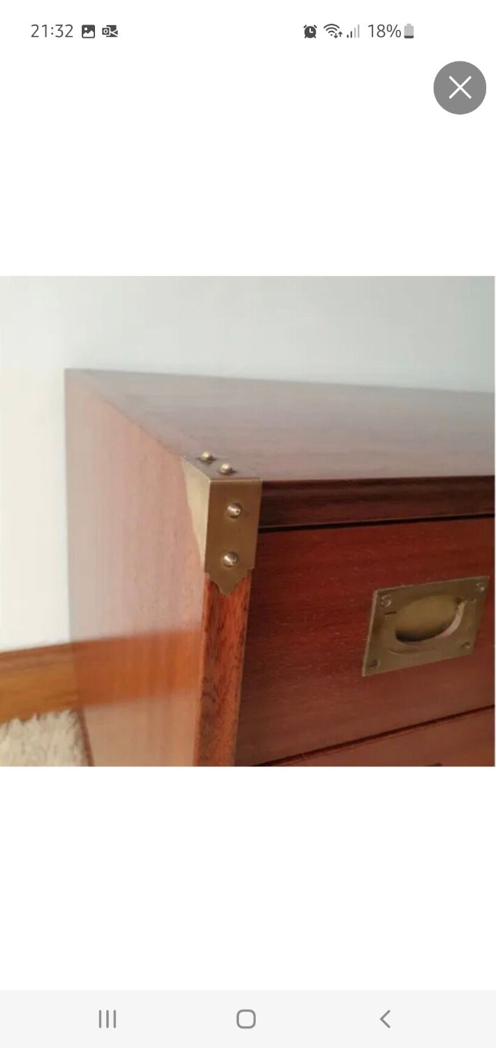 Commode basse style marine