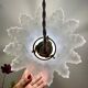 Vintage frosted glass lampshade pendant light