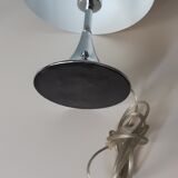 Pair of chrome mushroom lamps