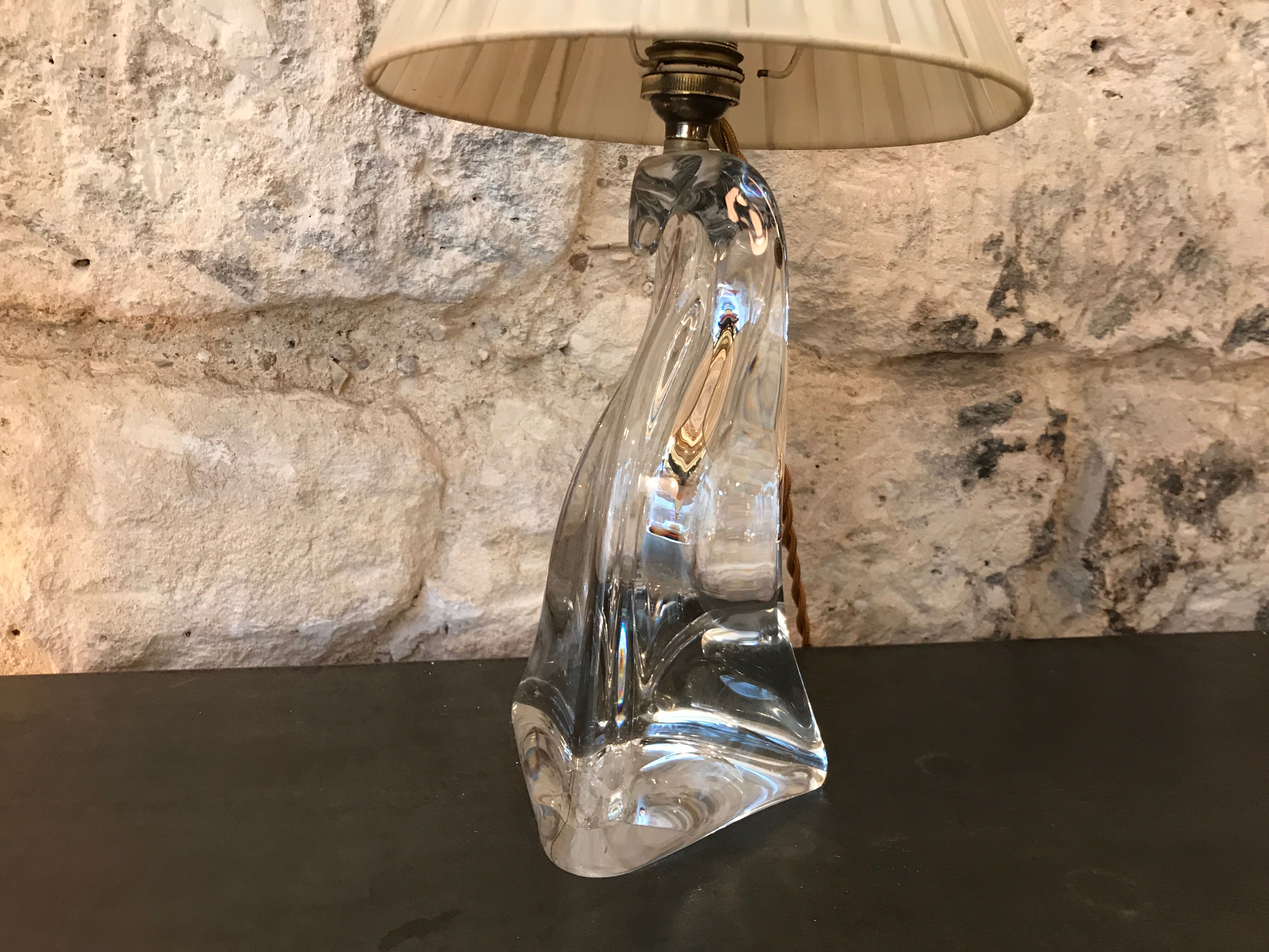 Crystal lamp of saint louis old - 1940