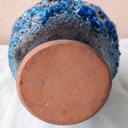 Pichet bleu en céramique fat lava