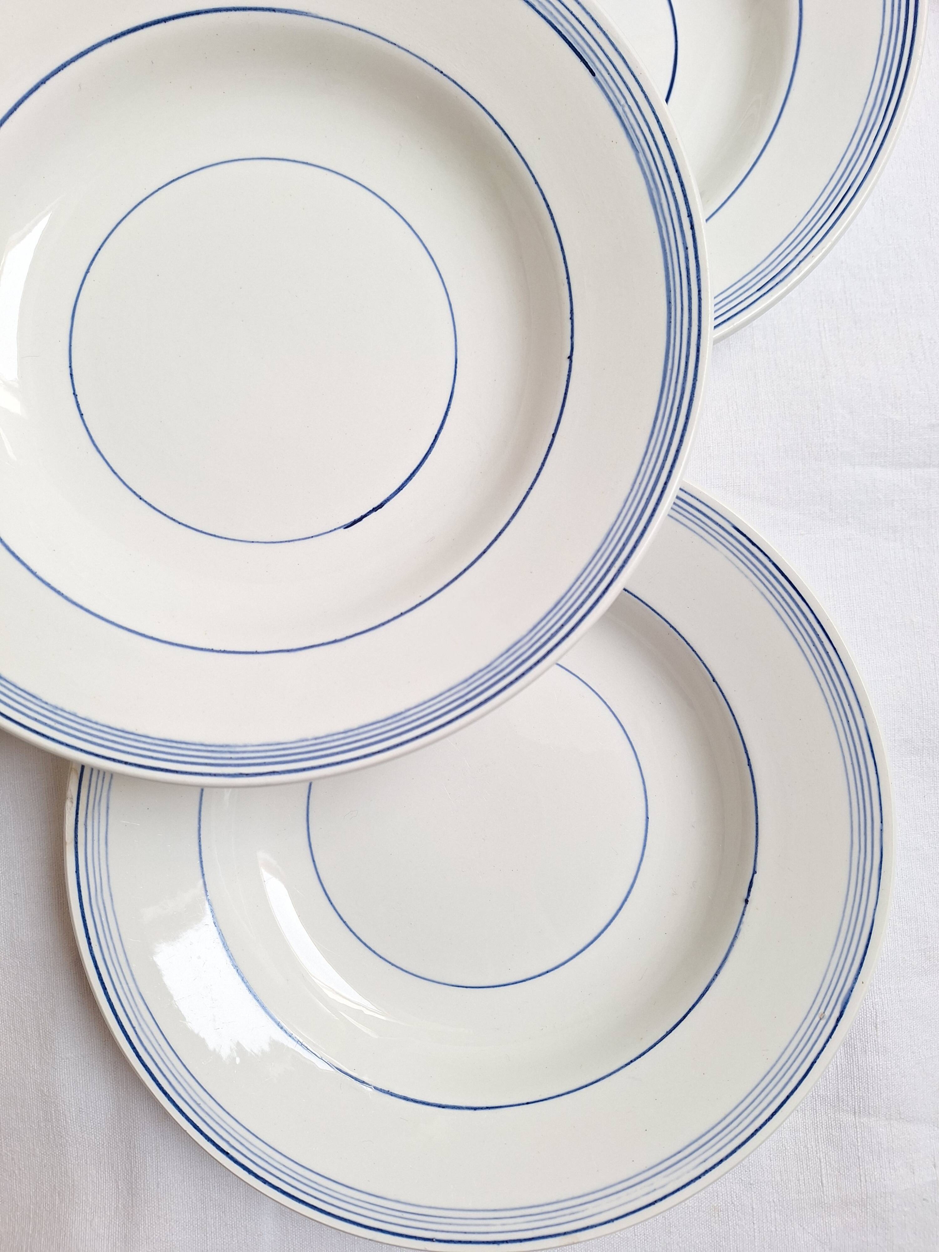 Deep plates / Salad plates St Amand blue