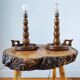 Pair of vintage brutalist lamps 1950/60