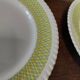 Set of six flat plates in Badonviller ironstone earthenware, Am model