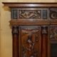 Louis XIII Revival wardrobe in walnut and marble