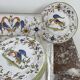 Dessert service, earthenware, Martres-Tolosane, signed Matet France