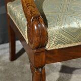 Paire de Fauteuils à Crosses en Acajou, époque Restauration – Début XIXe