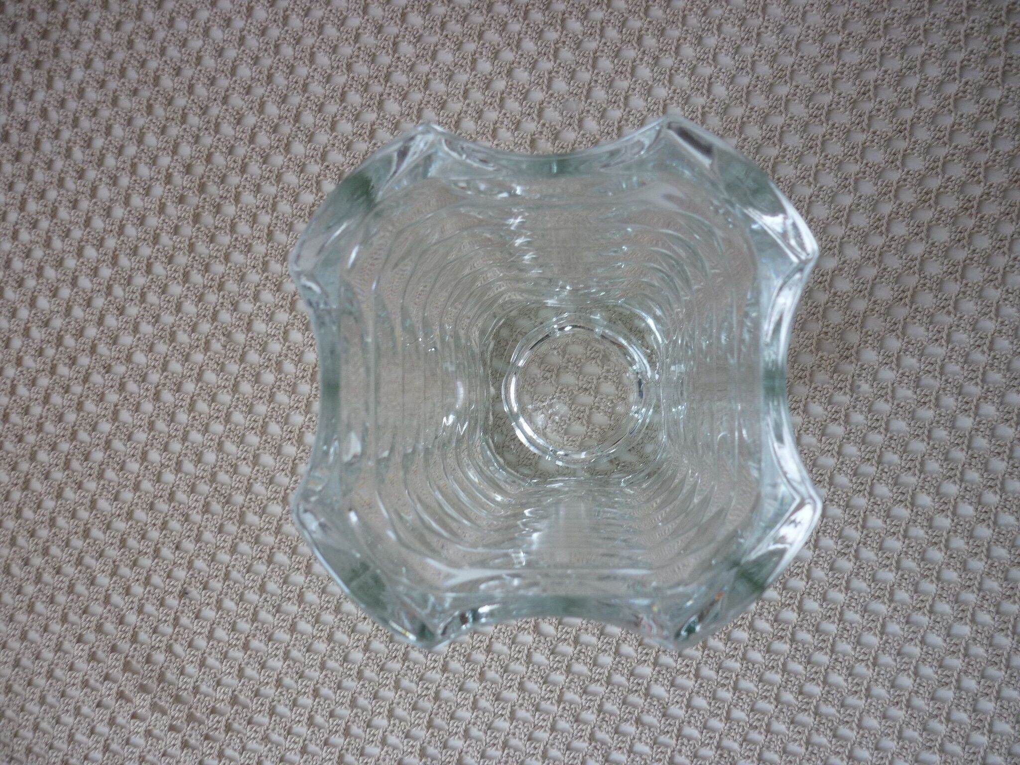 Art-deco faceted glass vase