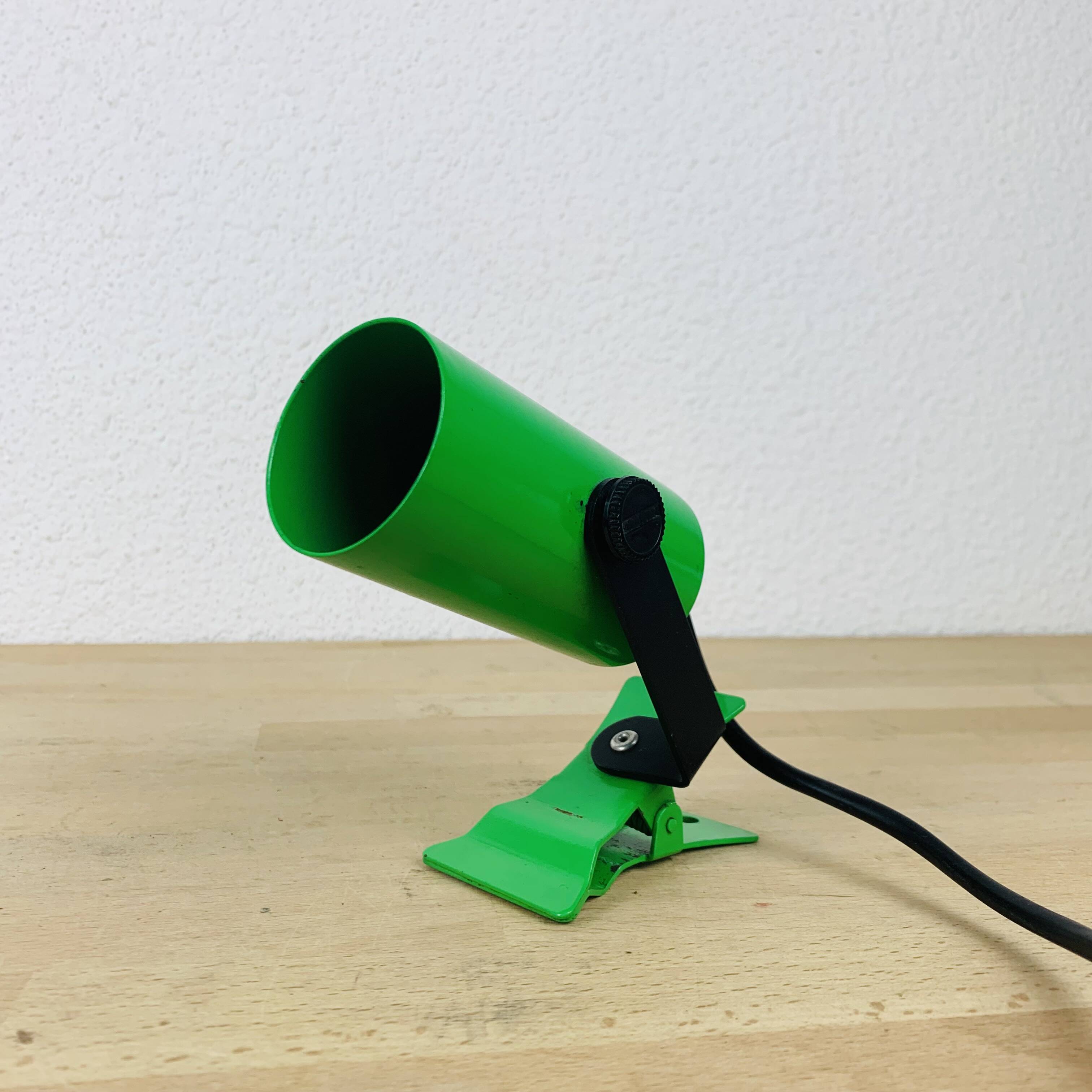 70s green clamp spot light