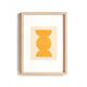 Set de 3 peintures abstraites jaune signée Eawy