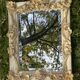 Miroir Bisauté de style XIX ème guirlandes de fleurs et feuilles