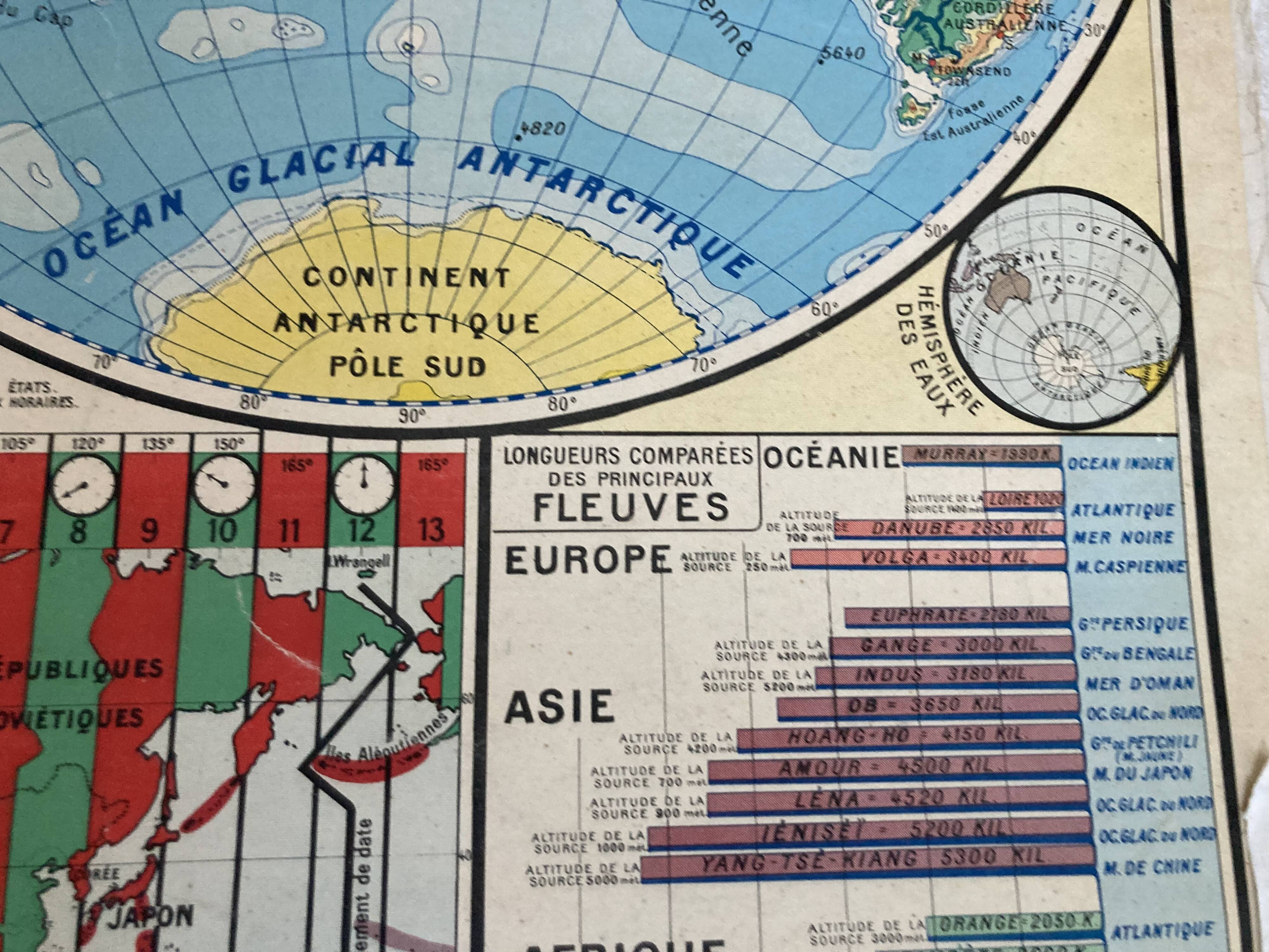 Carte scolaire mappemonde