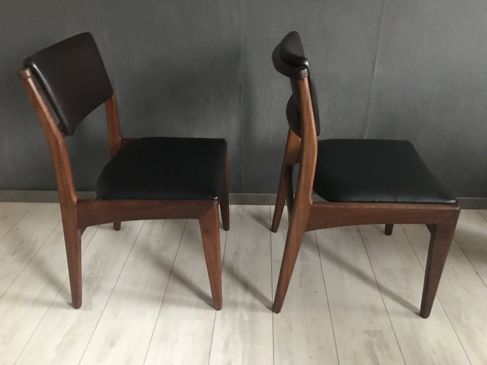 2 x vintage danish dining chairs