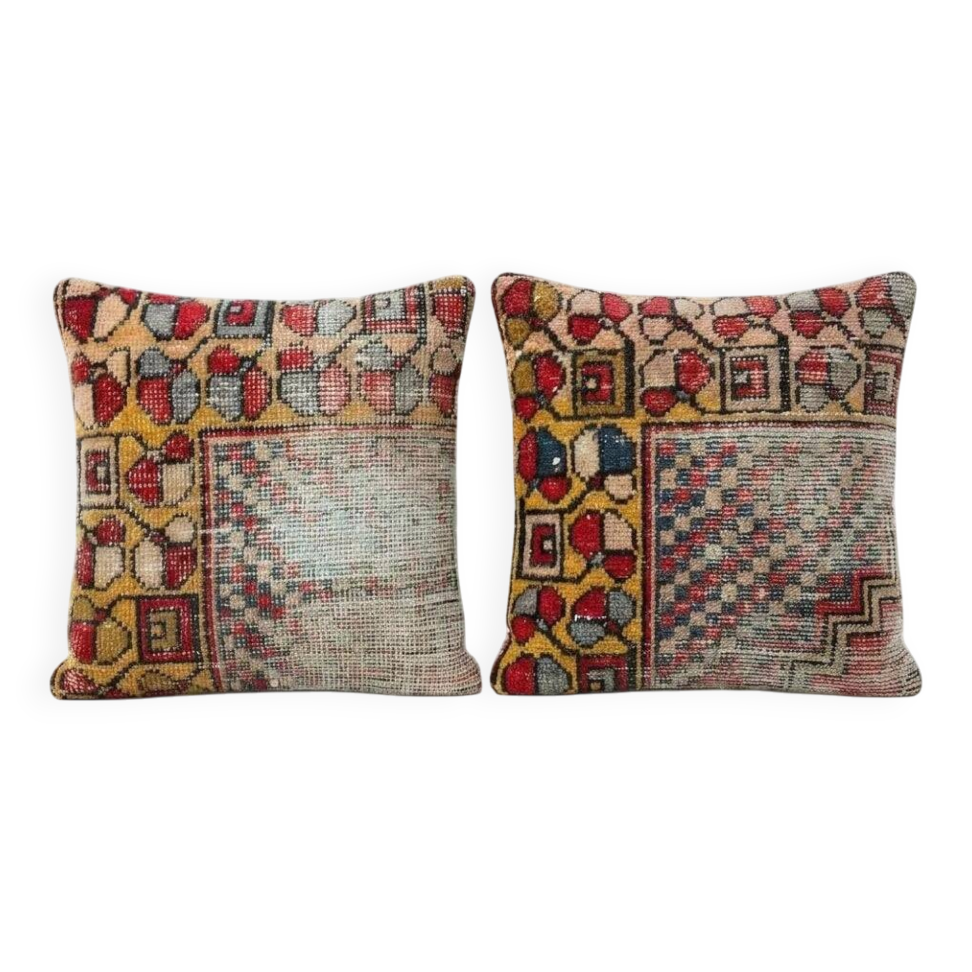 Set of 2 vintage kilim cushion covers 43x46 cm