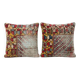 Set of 2 vintage kilim cushion covers 43x46 cm