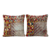 Set of 2 vintage kilim cushion covers 43x46 cm
