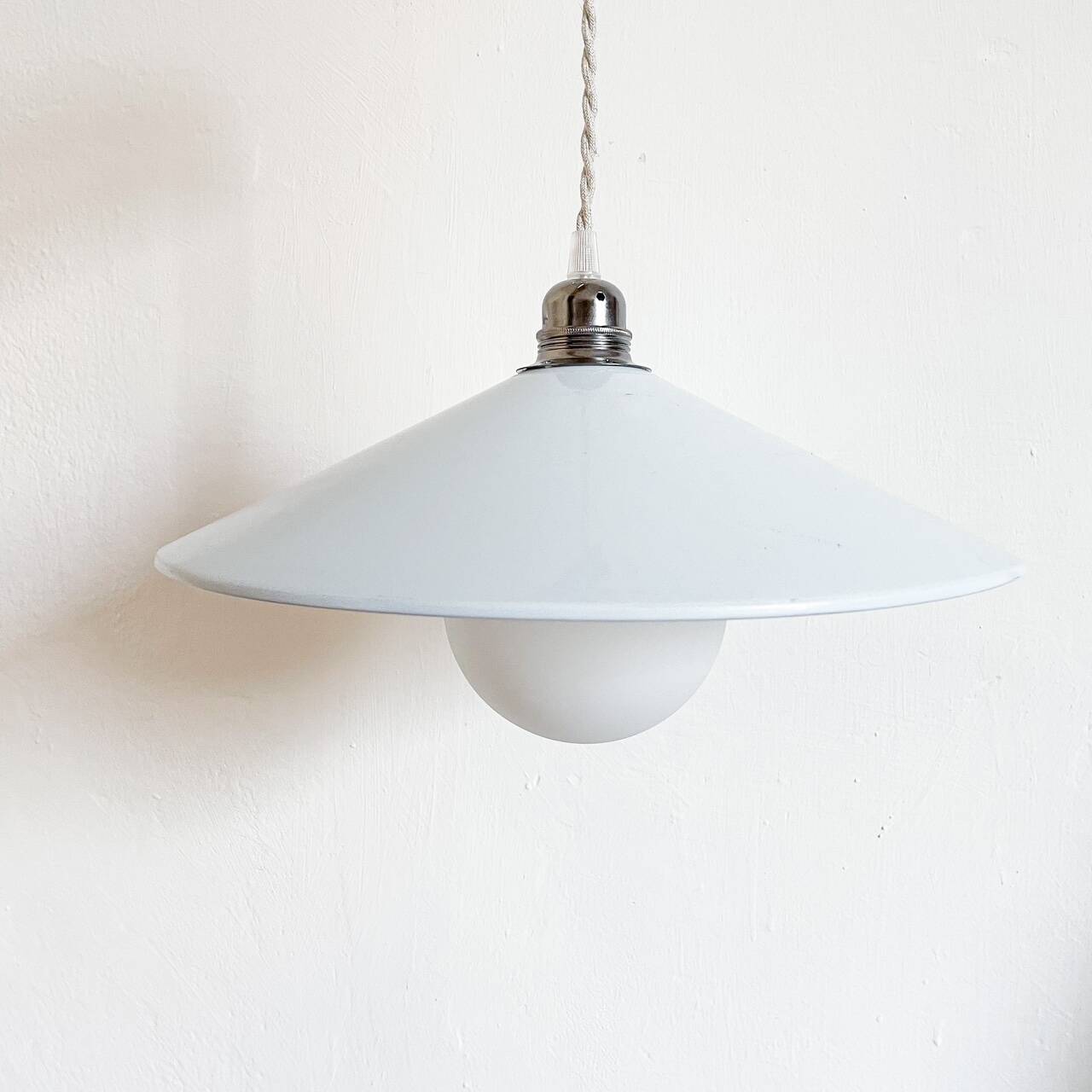 Sky blue metal pendant light