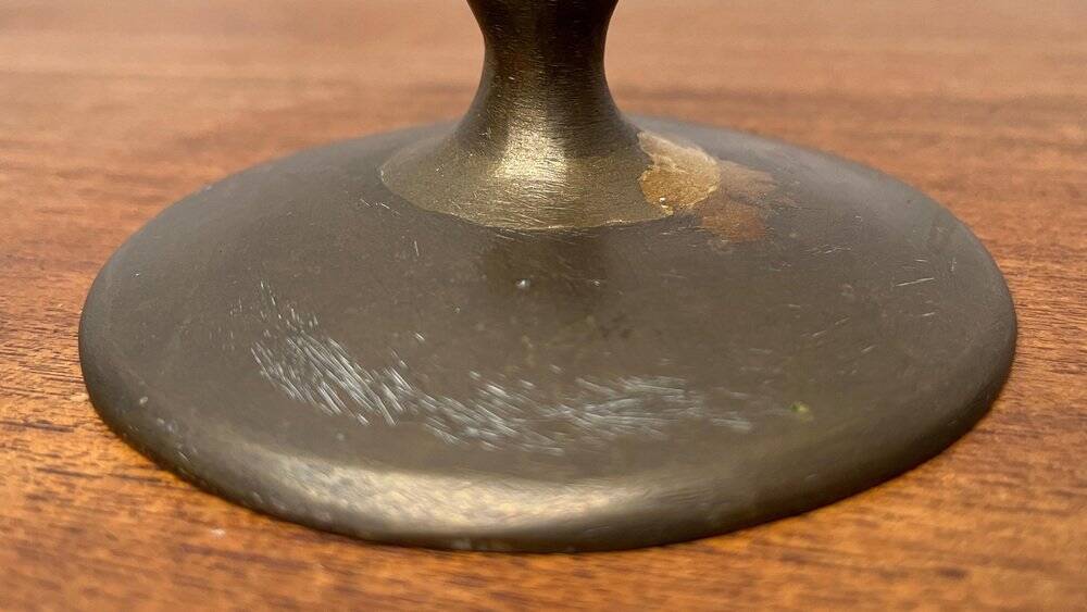 Porte-bougies en métal du milieu du siècle, années 1960, lot de 2