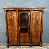Empire library in varnished mahogany around 1950