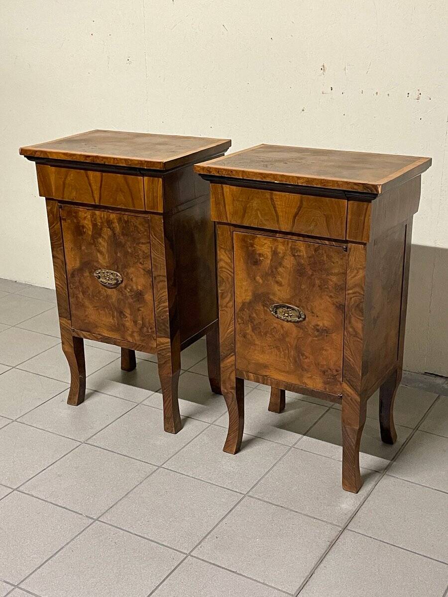 Comodini grandi Art Déco, Italia, anni '30, set di 2