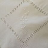 Old sheet embroidered and openwork